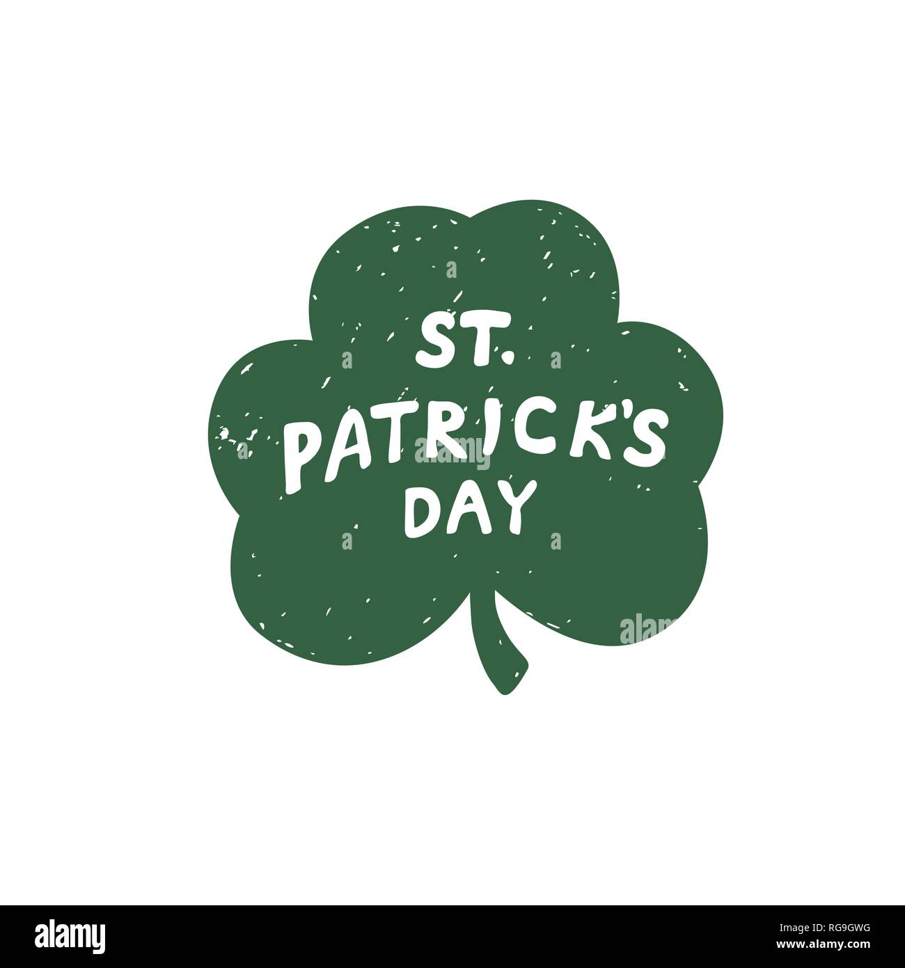 San Patrick s Day. In stile retrò emblemi foglia di trifoglio. La tipografia. Illustrazione Vettoriale. Illustrazione Vettoriale