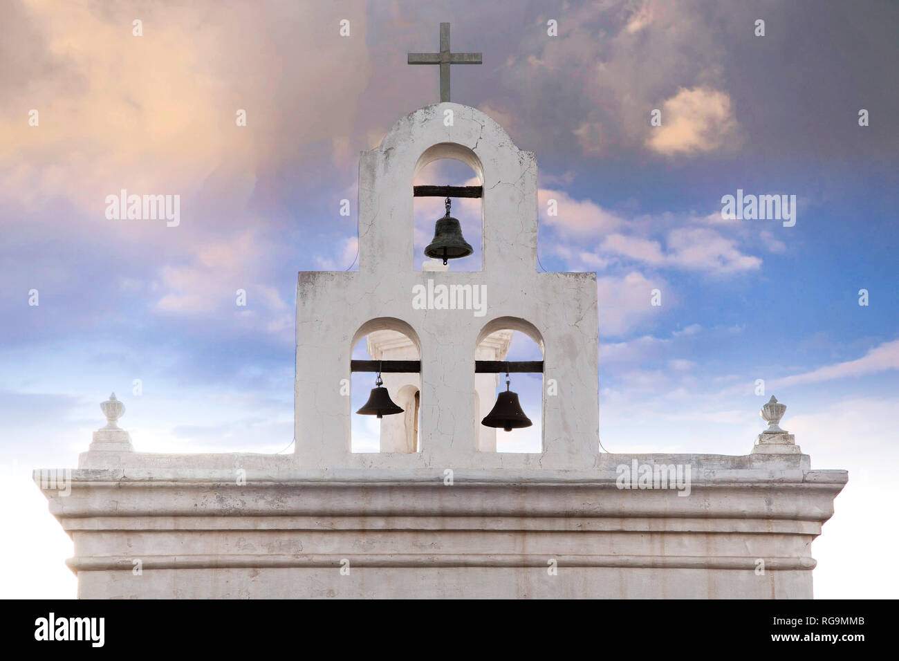 Il centro storico di San Xavier del Bac missione nei pressi di Tucson, in Arizona. Foto Stock