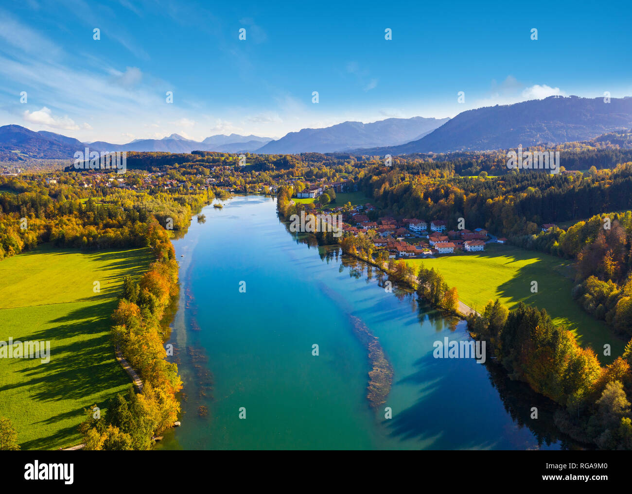 In Germania, in Baviera, Bad Toelz, Isar dam Toelz Foto Stock