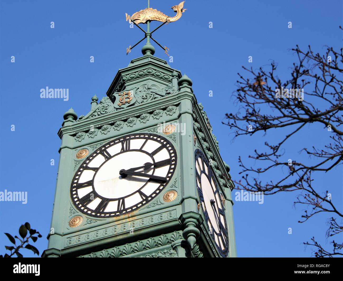 Il turchese park clock tower, BRIGHTON REGNO UNITO Foto Stock