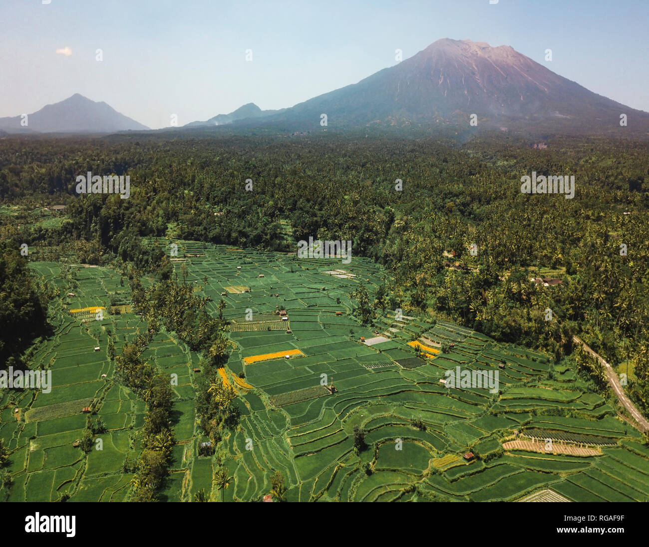 Indonesia Bali Gunung Agung, vulcano Foto Stock
