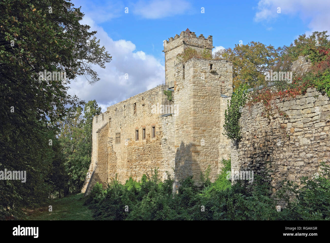 Il castello di Eckartsburg in Sassonia-Anhalt in Germania Foto Stock