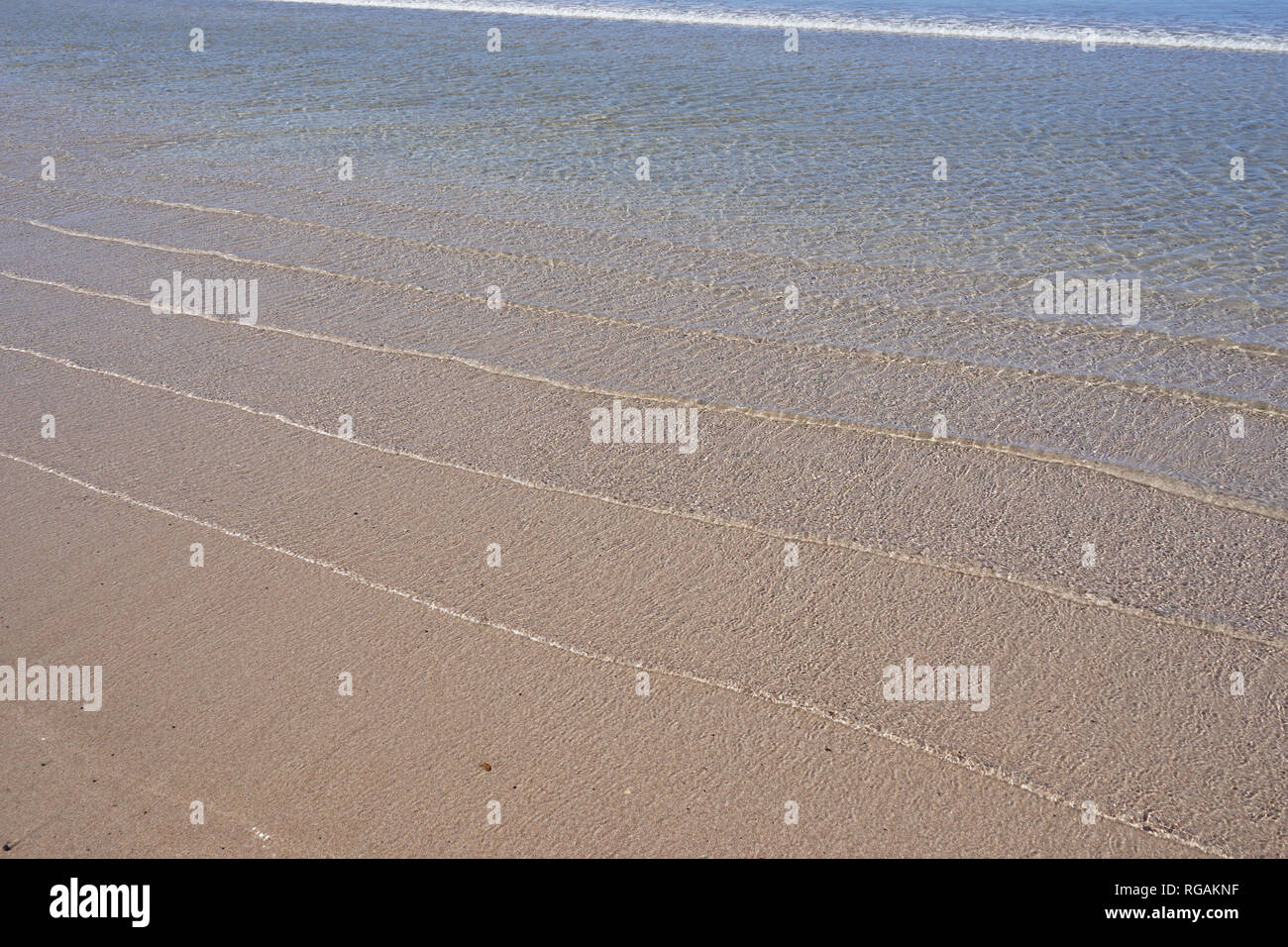 Wasser und sabbia, Playa de Famara, Lanzarote, Kanarische isole, Spanien Foto Stock