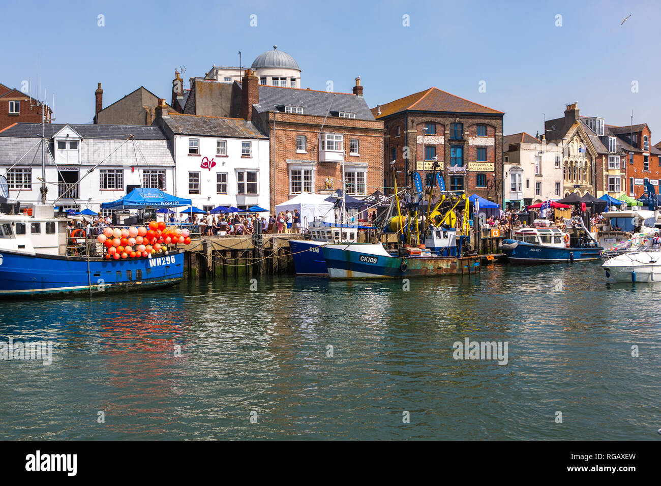 Il Dorset Food festival 2018 nel porto di Weymouth Foto Stock