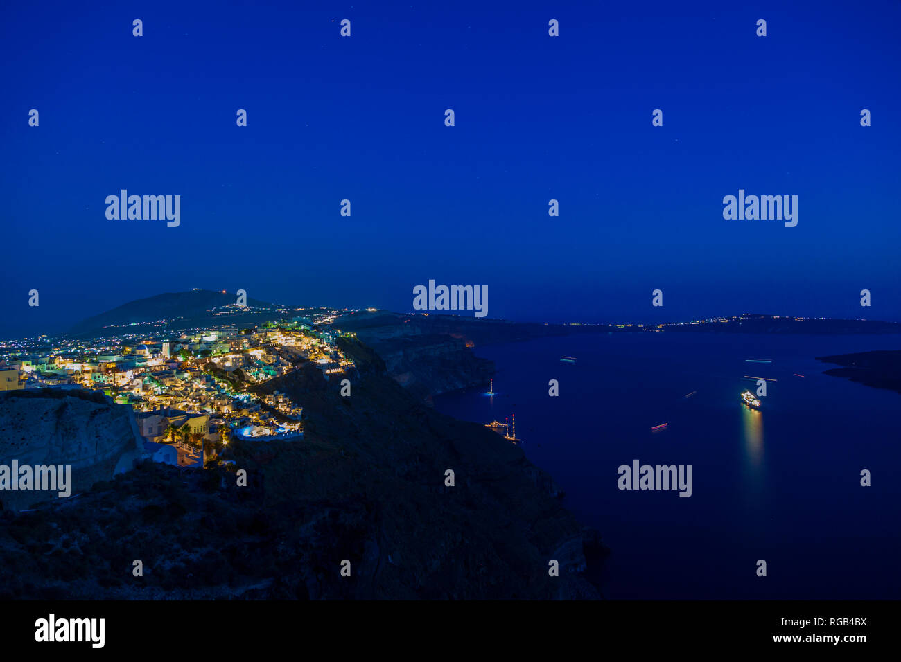 Isola di Santorini. Isole Cicladi, Grecia. Foto Stock