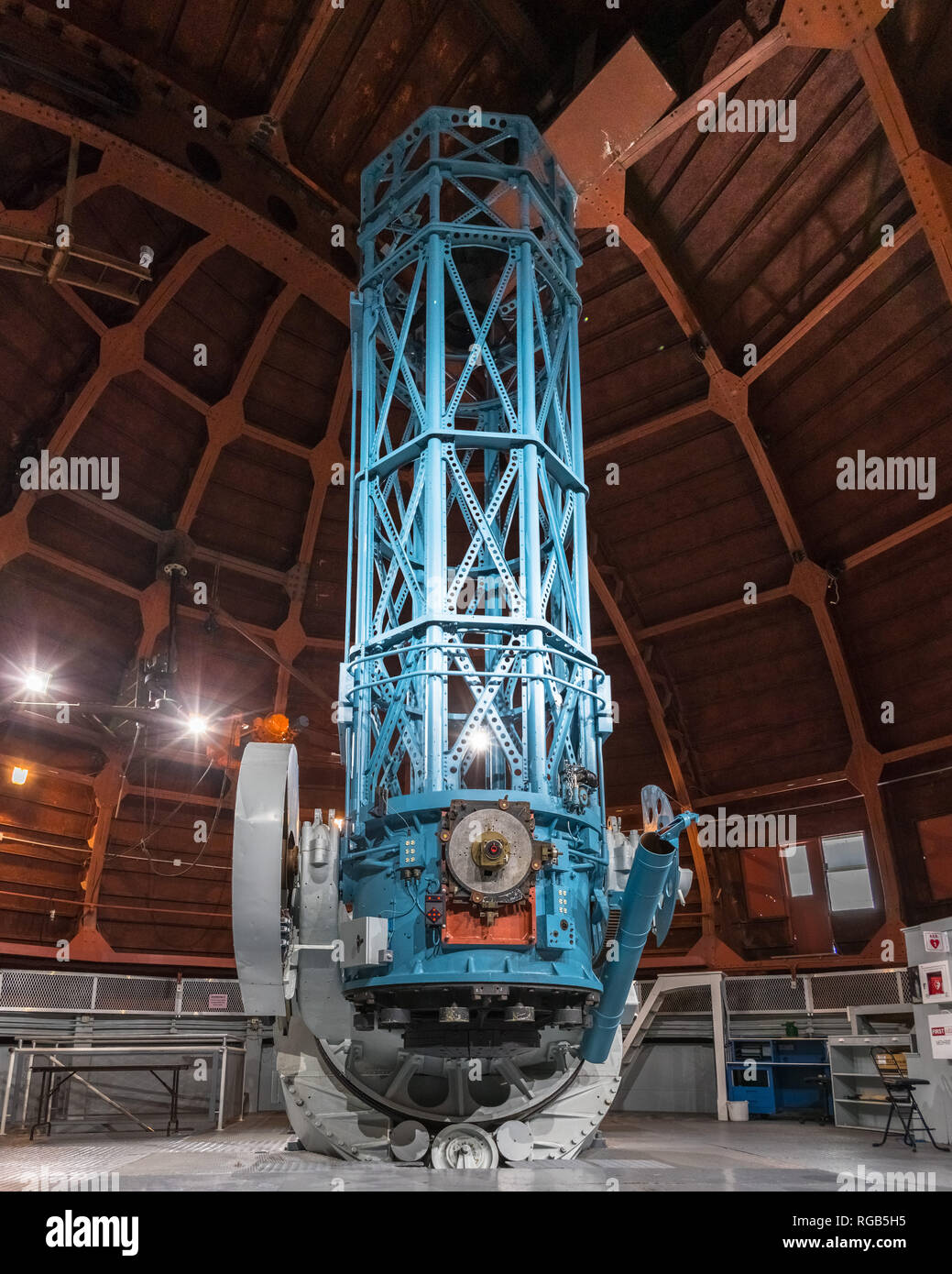 Giugno 9, 2018 Mt Wilson / CA / STATI UNITI D'AMERICA - lo storico 60 pollici telescopio (completato nel 1908) costruiti principalmente per fotografiche e utilizzare spettrografica, Mt W Foto Stock
