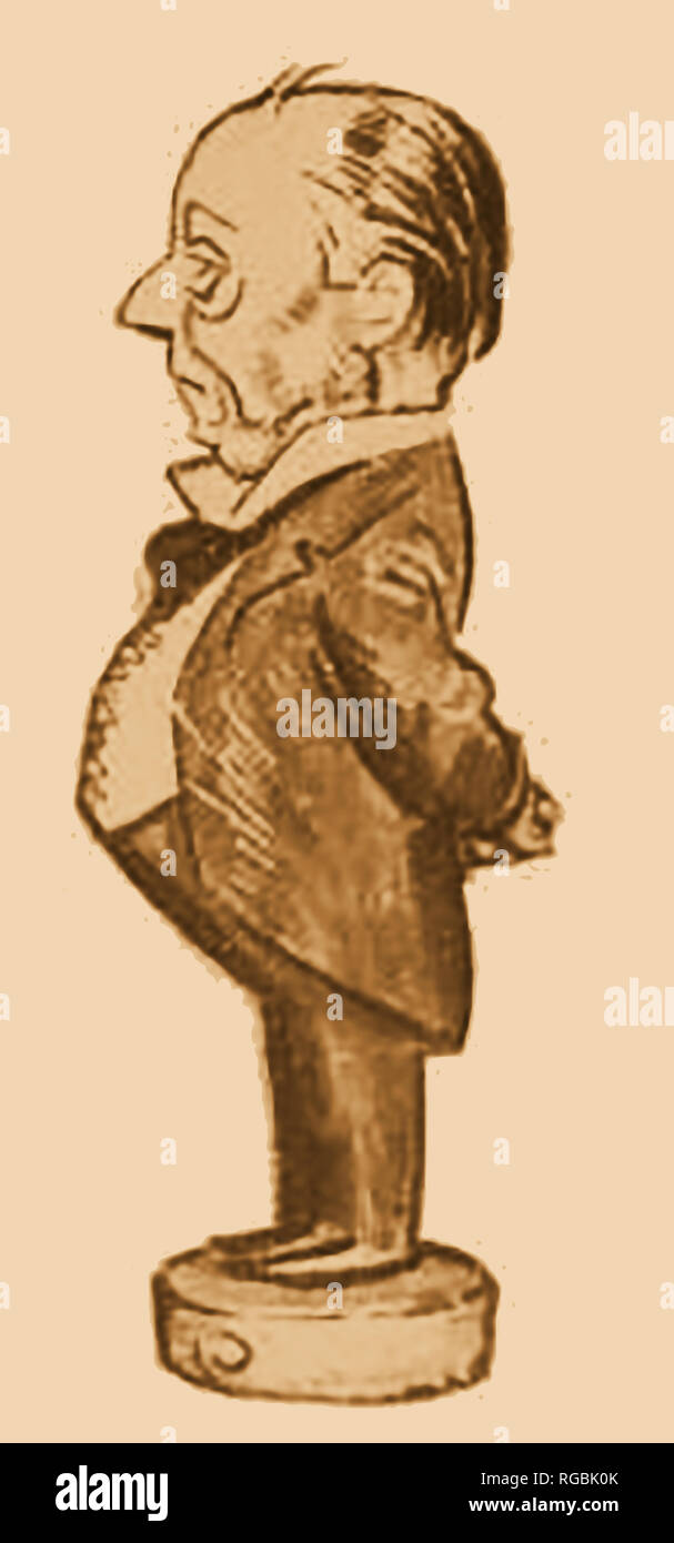 1921 una caricatura - Cartoon immagine di Philander Chase Knox (1853-1921), avvocato americano, direttore di banca, senatore e uomo politico che divenne il quarantesimo Stati Uniti Segretario di Stato e la quarantaquattresima United States Attorney generi,. La sua politica di nickname è stato 'Sleepy Phil' Foto Stock