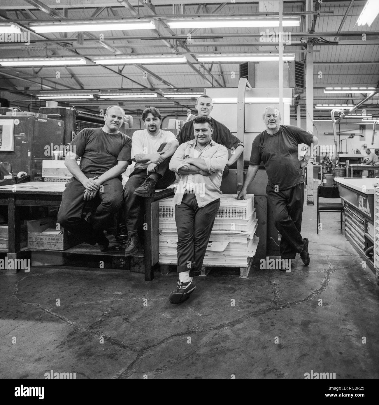 Stampare il pavimento della camera su un quattro stampa a colori Foto Stock