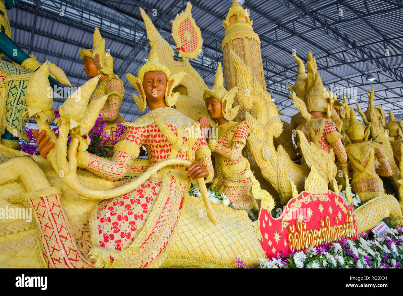 Thailandia, Ubon Ratchathani Provincia, Candela Festival, wax works Foto Stock