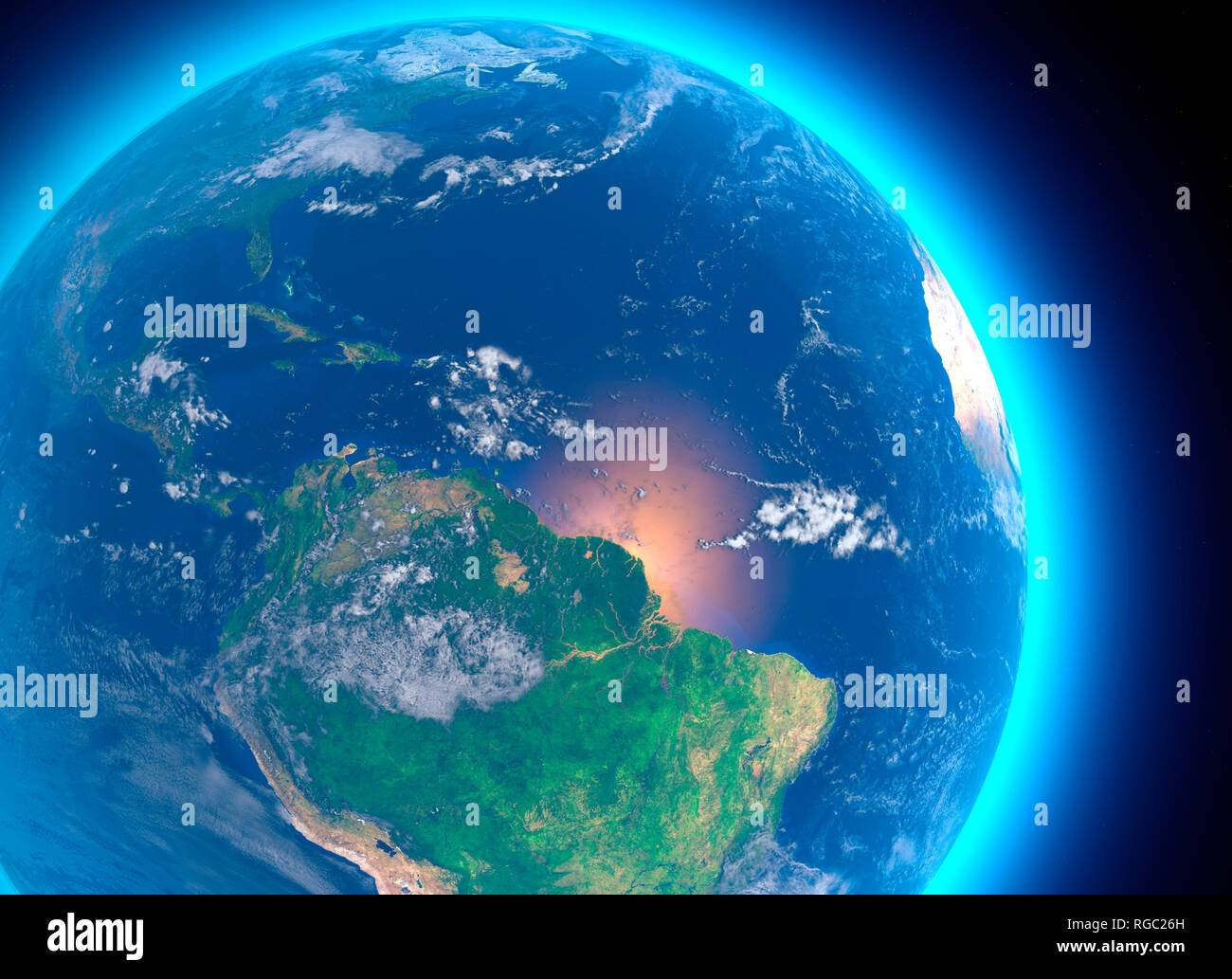 South america map satellite immagini e fotografie stock ad alta risoluzione  - Alamy