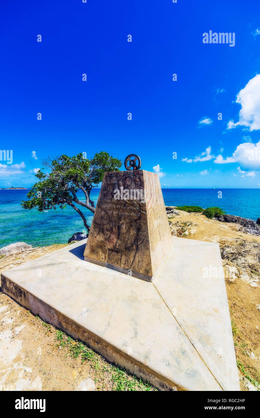 Nuova Caledonia, Noumea, monumento per sailor Jean-Francois de La Perouse Foto Stock