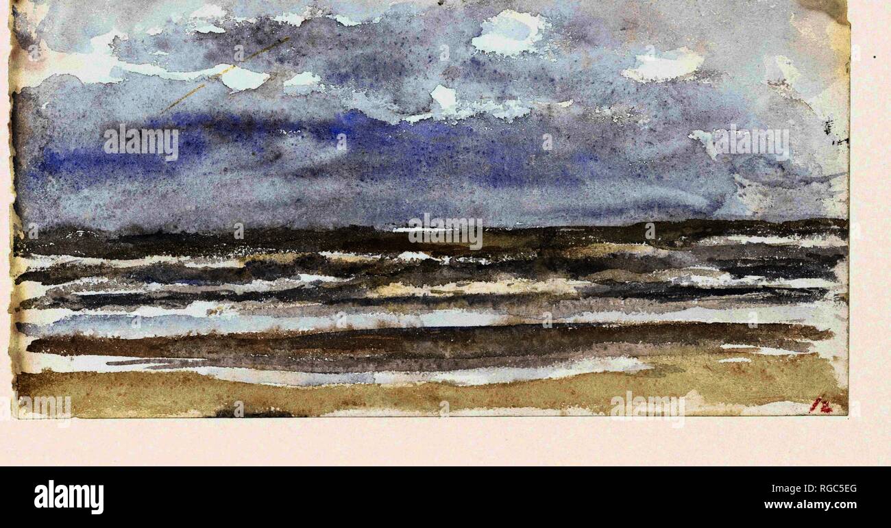 Mare. Relatore per parere: Jozef Israëls. Dating: 1834 - 1911. Misurazioni: h 120 mm × W 230 mm. Museo: Rijksmuseum Amsterdam. Foto Stock