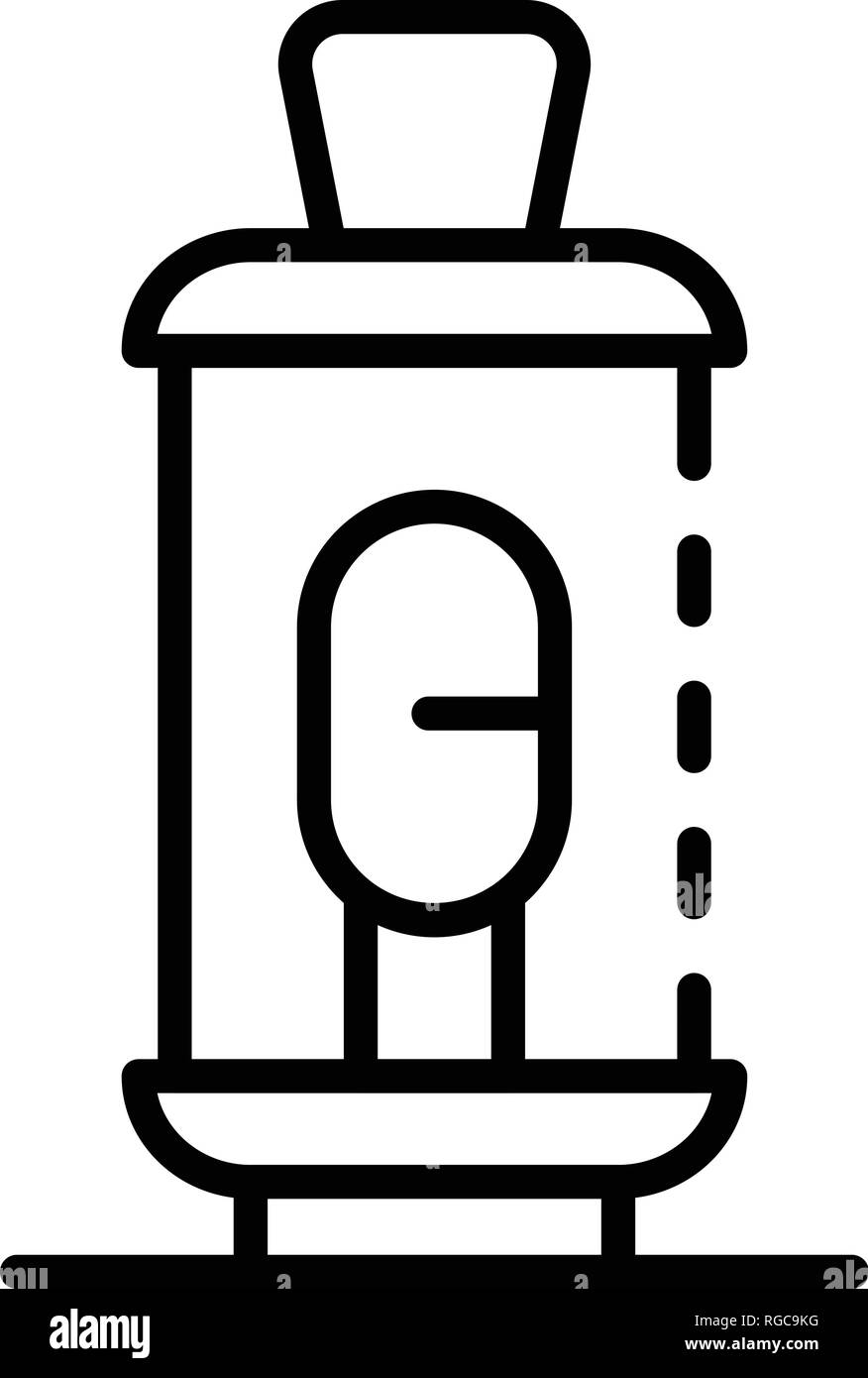 Sigaretta elettronica della cartuccia, l'icona di stile di contorno Illustrazione Vettoriale