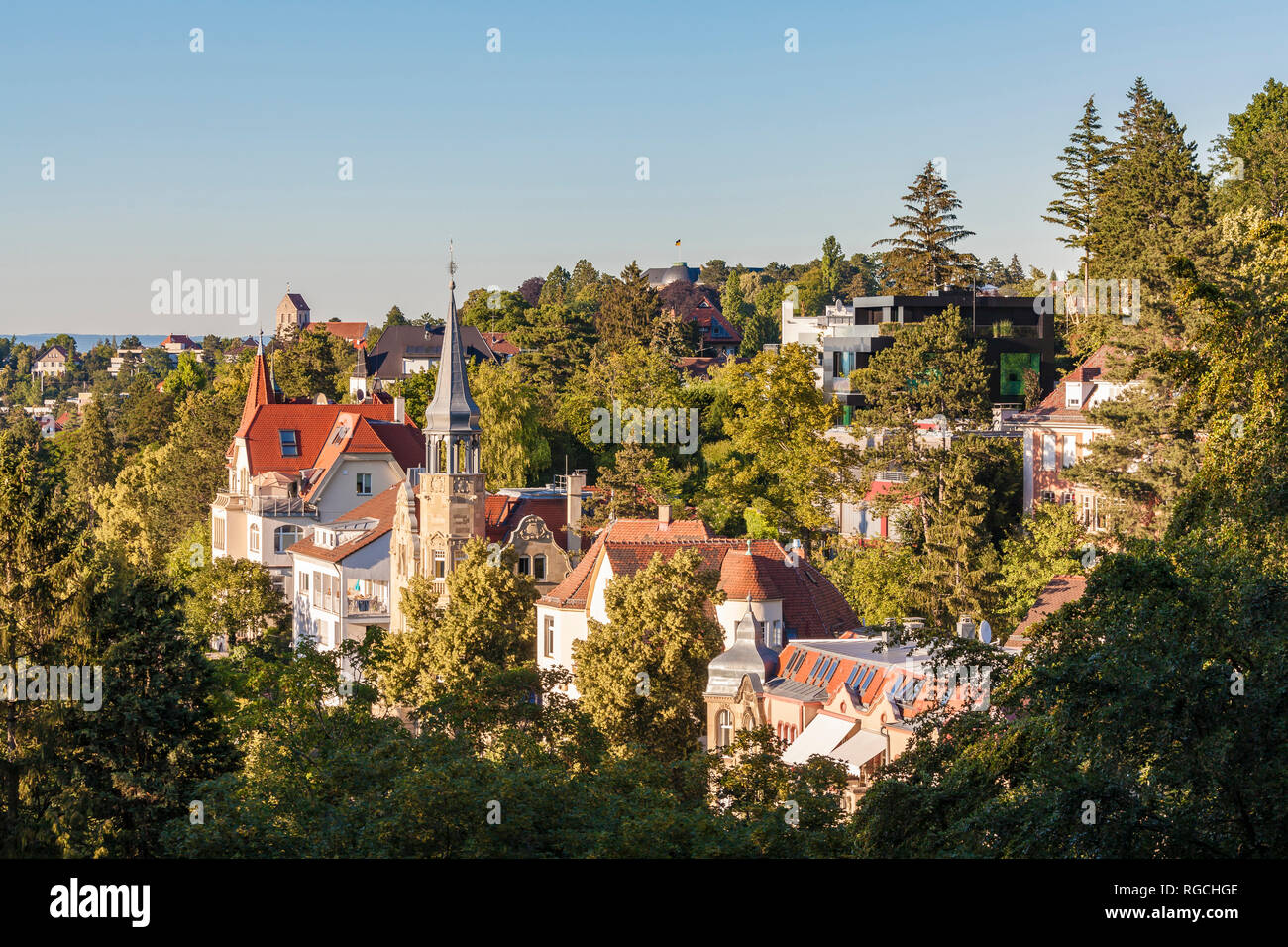 Germania, Stoccarda, Bopser, quartiere signorile Foto Stock