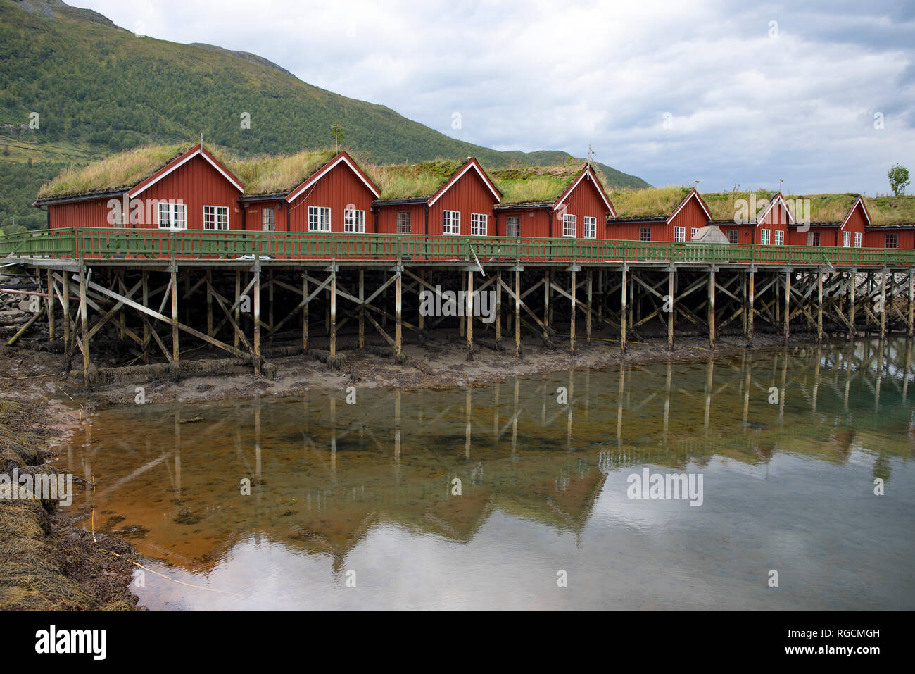 Norvegia, Manndalen, holiday lodges Foto Stock