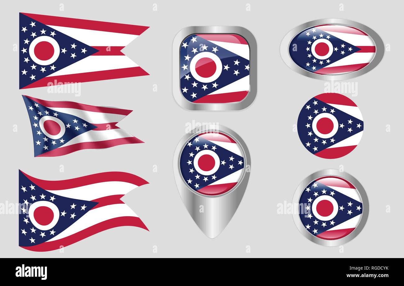 Bandiera dell'Ohio Illustrazione Vettoriale