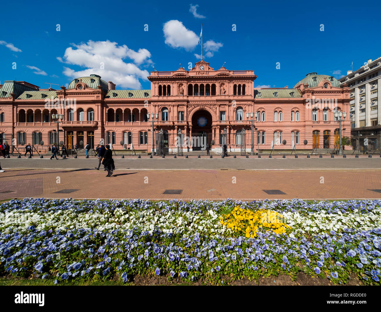 Argentinien, Buenos Aires, la Casa Rosada, Rosa Haus, Präsidentenpalast, Plaza de Mayo, Platz der Mairevolution oder Mai-Platz Foto Stock