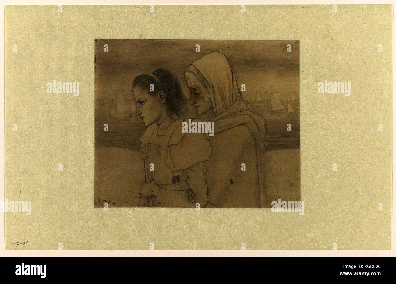 Della gioventù e della vecchiaia. Relatore per parere: Jan Toorop. Dating: 1901. Misurazioni: h 160 mm × W 198 mm. Museo: Rijksmuseum Amsterdam. Foto Stock