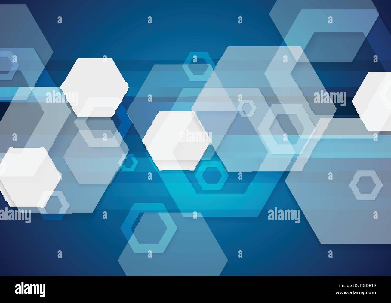 Blu e bianco tech astratto sfondo vettoriale Illustrazione Vettoriale