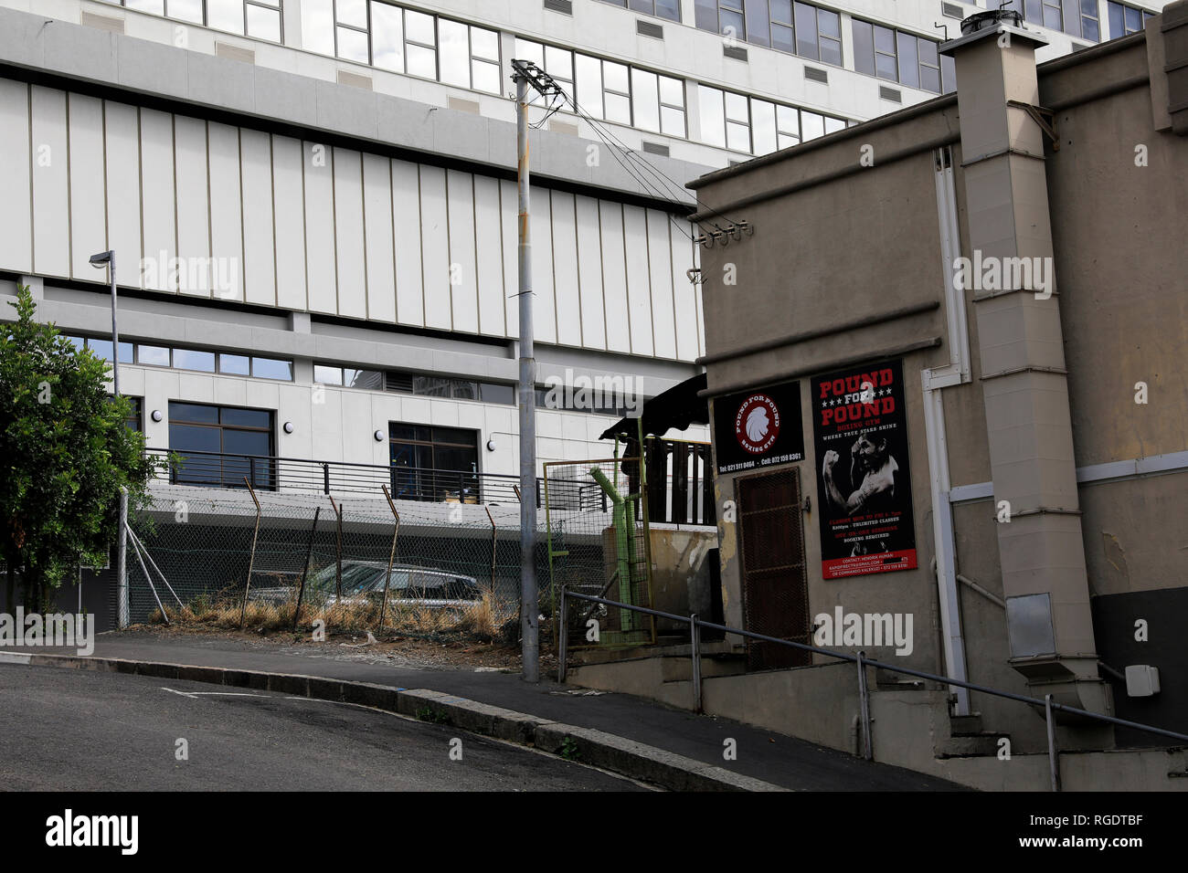 Sterlina per sterlina Boxing Club di Cape Town centrale, Sud Africa. Foto Stock