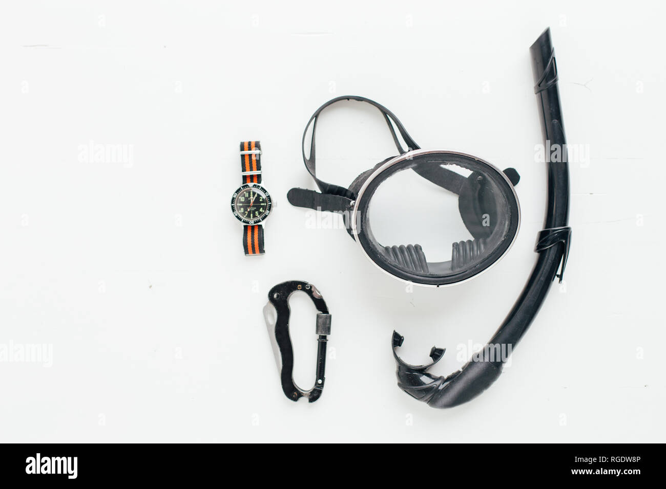 Attrezzatura snorkeling concept Foto Stock