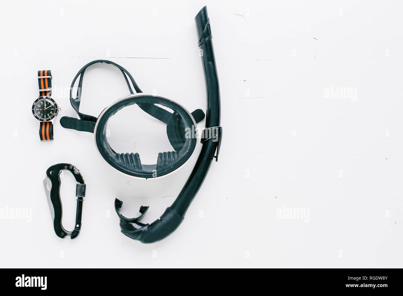 Attrezzatura snorkeling concept Foto Stock