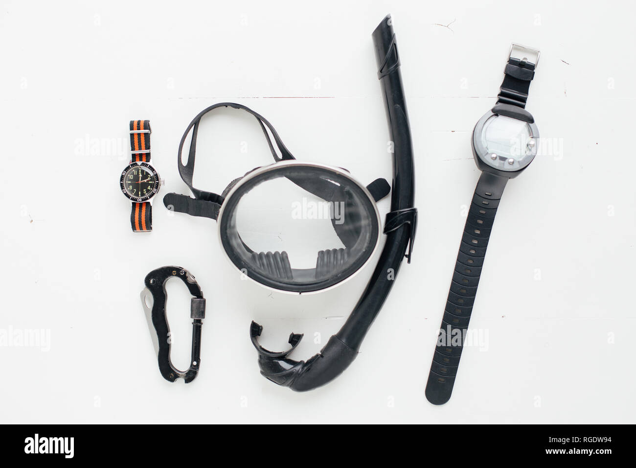Attrezzatura snorkeling concept Foto Stock