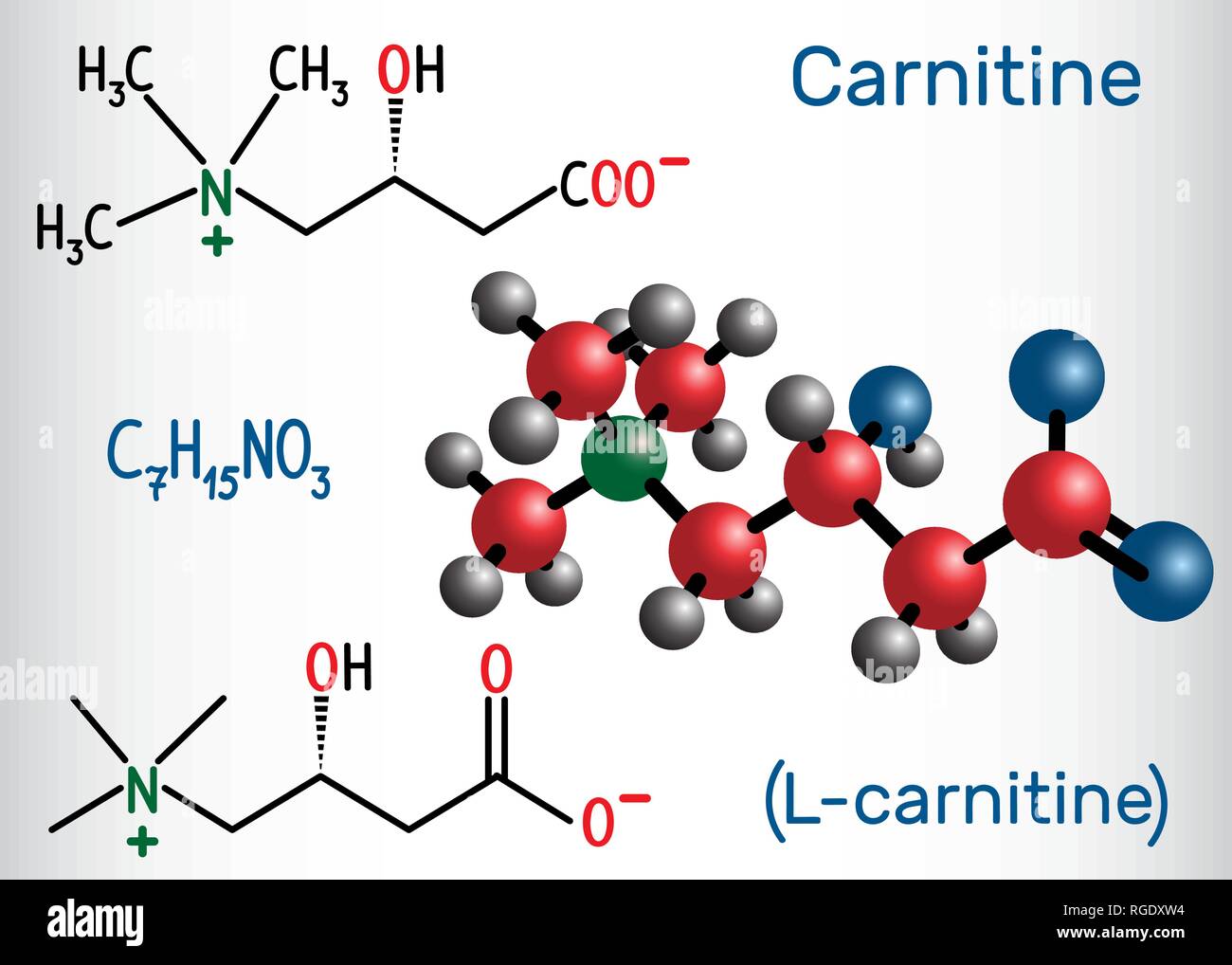 cos'è la l carnitina (L-carnitina molecola). Formula chimica di struttura e molecola modello. Illustrazione Vettoriale Immagine e Vettoriale Format:10 ml Glutathion LM 4 (10 Cerebral edema