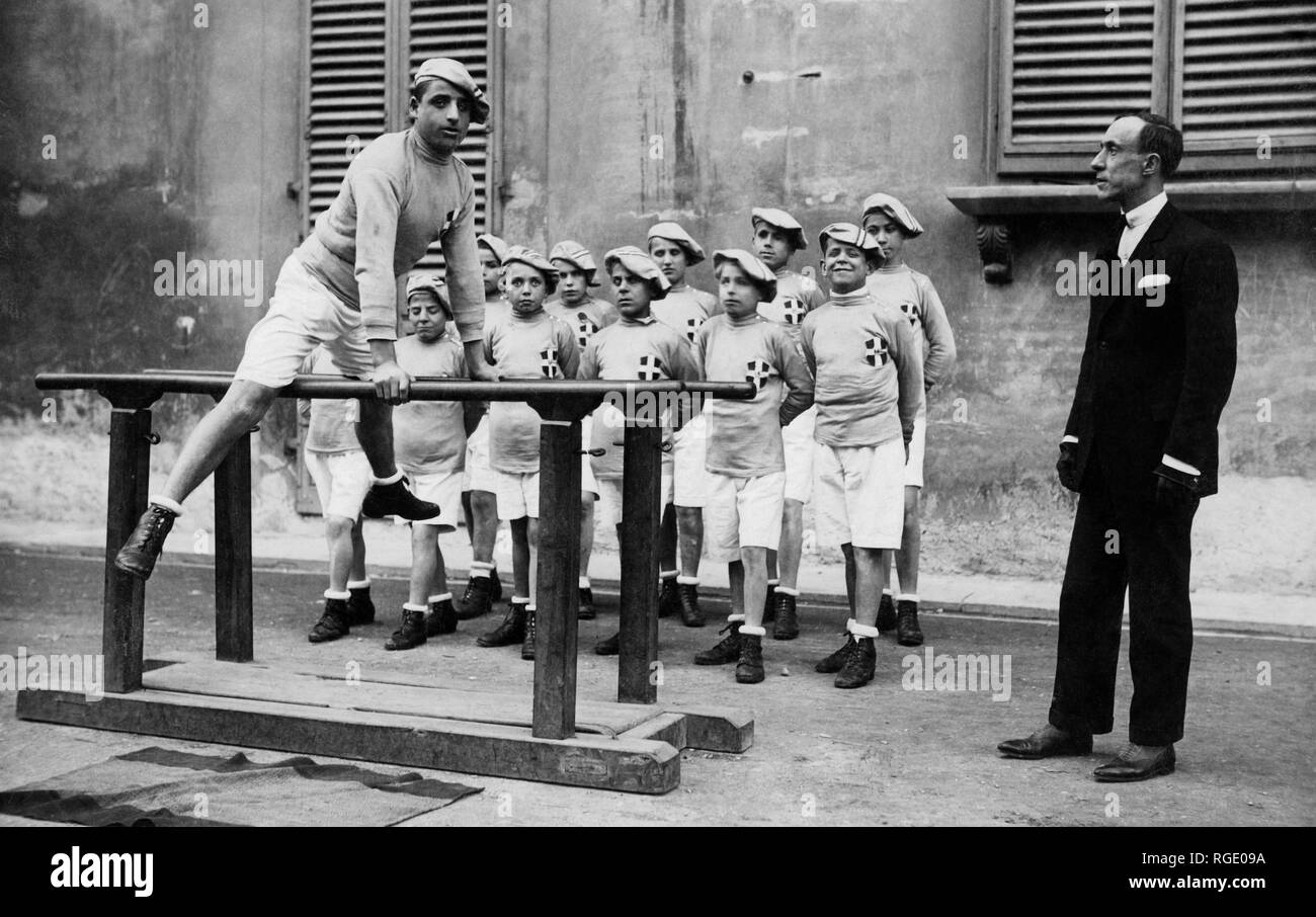 Firenze, della squadra di ginnastica della casa dell'istituto ciechi, 1920-30 Foto Stock