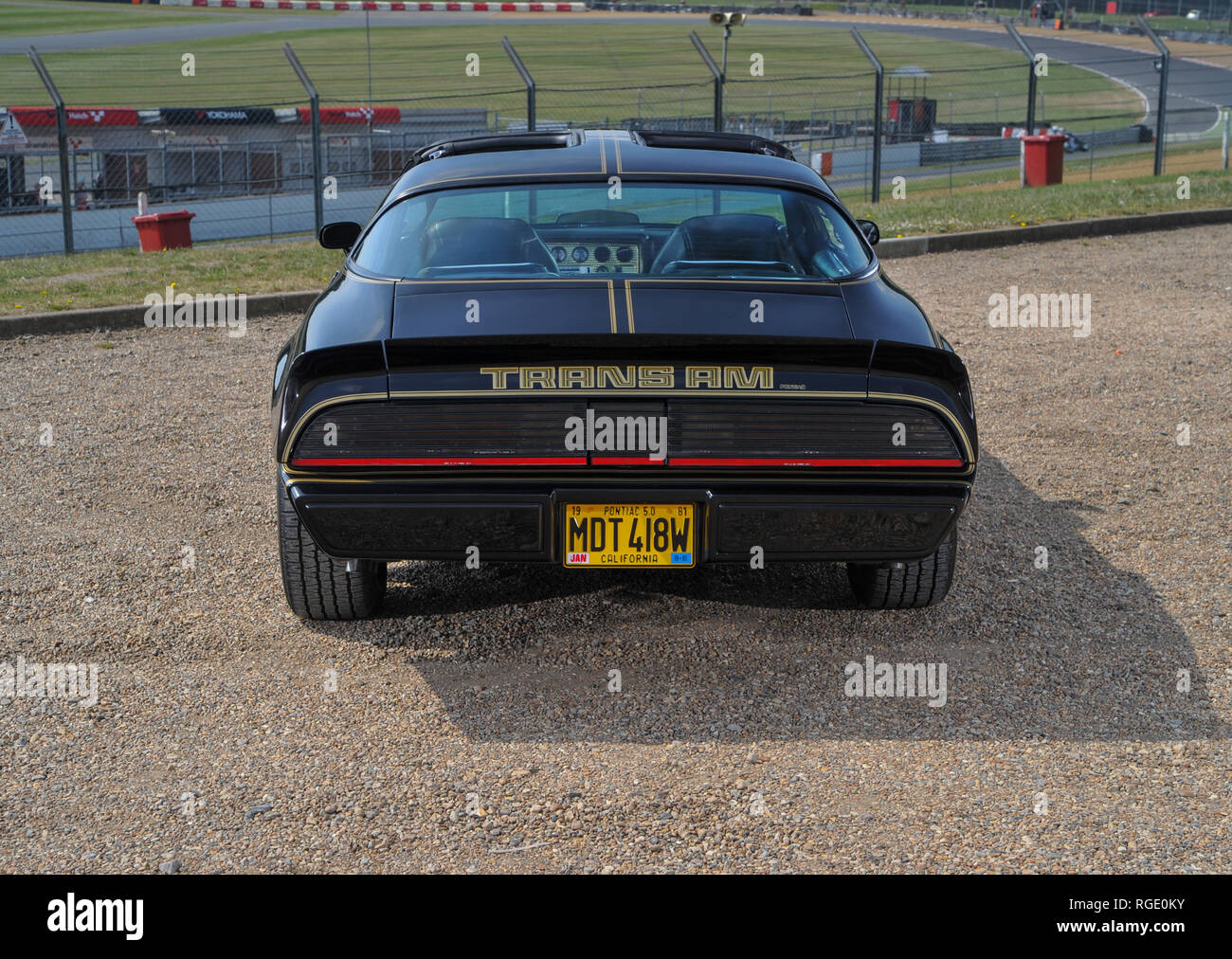 1980 Pontiac Trans Am - Classic American muscle car e piena di fumo e la Bandit" bandito filmato auto Foto Stock