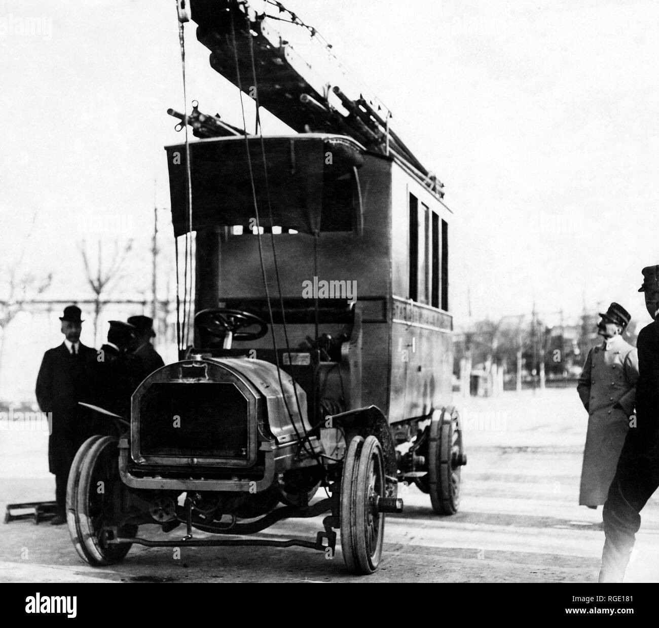 Marconi radio stazione di auto, 1900 Foto Stock