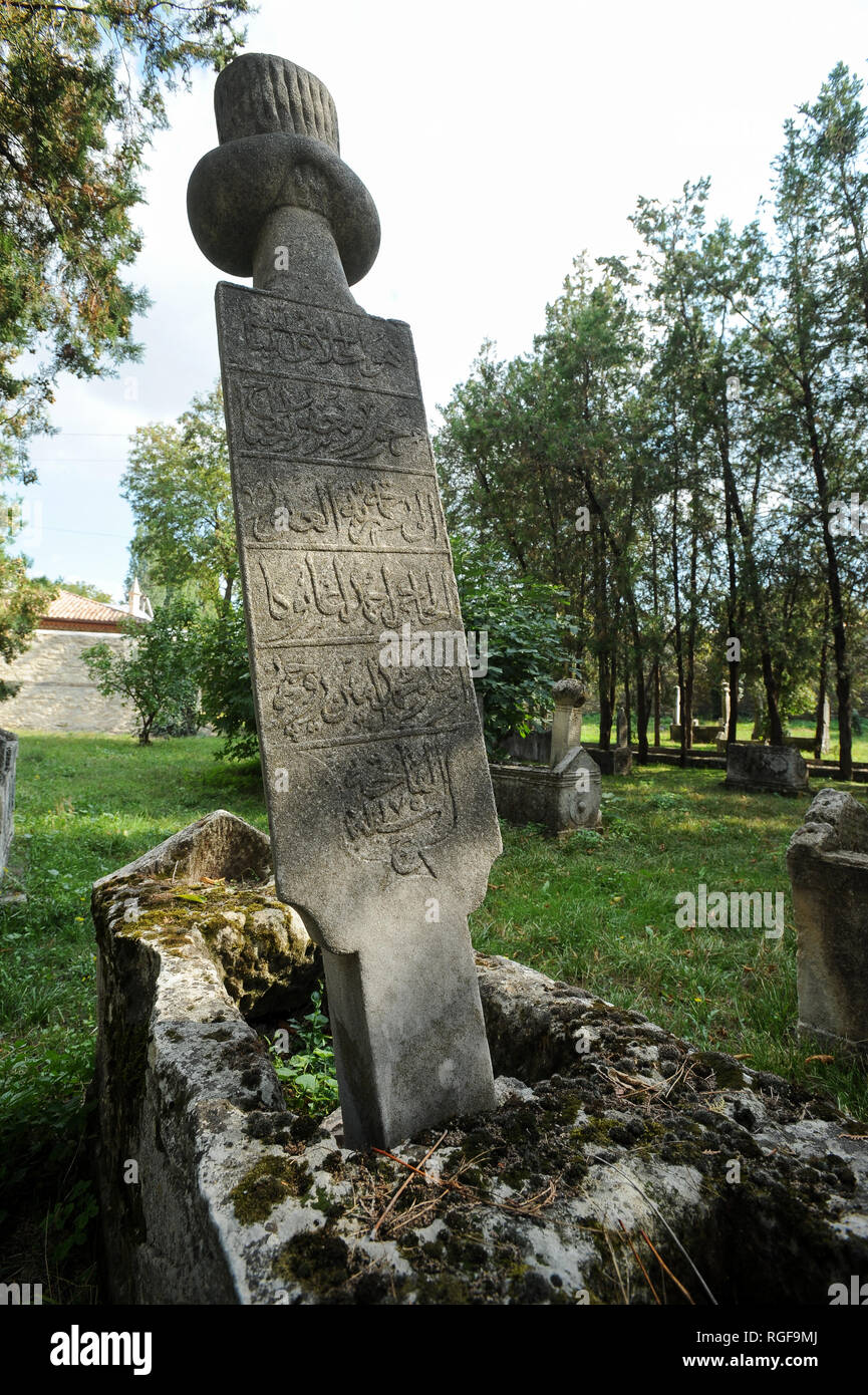 Luogo di sepoltura di 9 Crimea khan e 45 membri di Khan famiglie di Bakhchisaray Palace, ex capitale del khanato di Crimea, in Bakhchysarai, Crimea Foto Stock