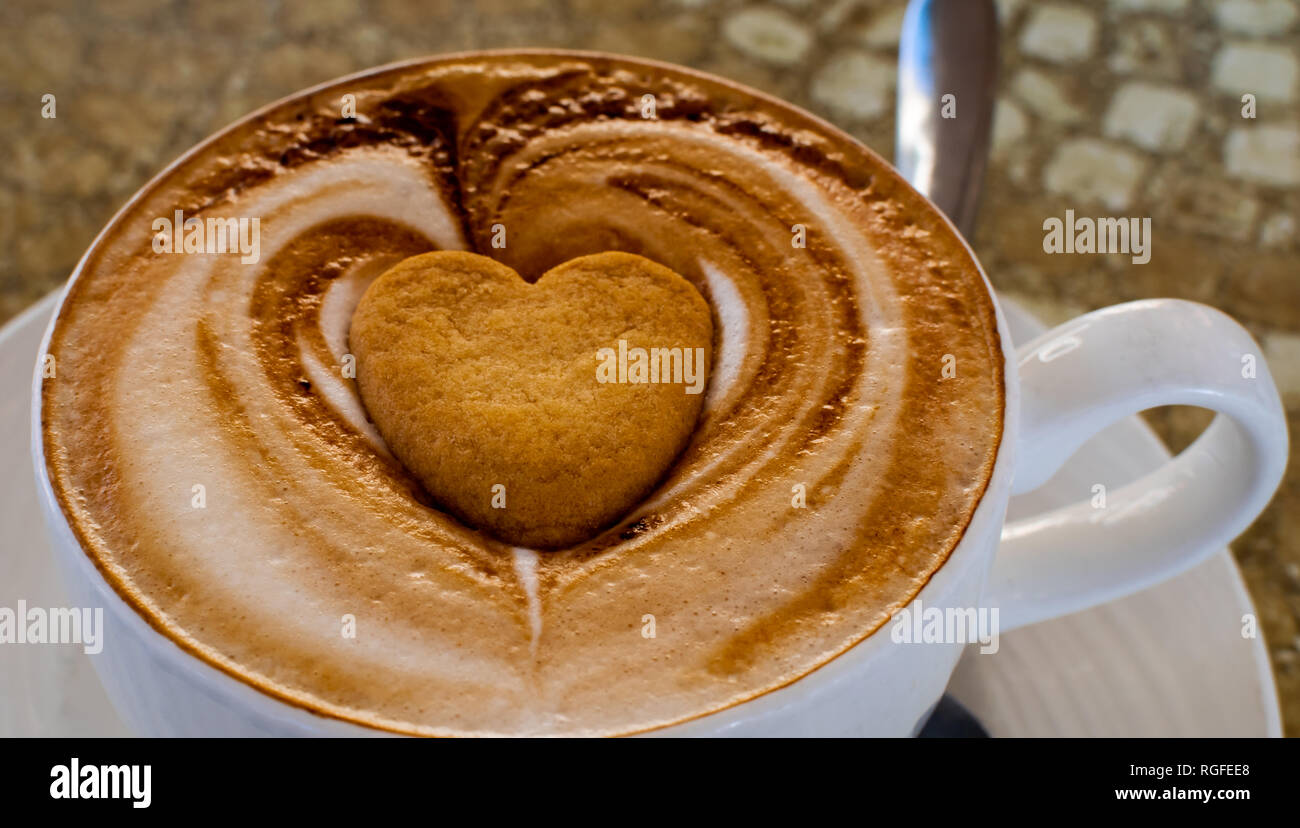 Cappuccino Foam Heart Shape Immagini Cappuccino Foam Heart