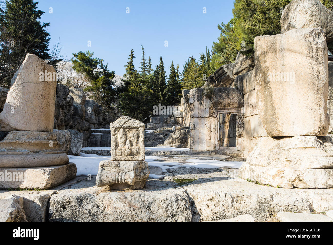 Il piccolo tempio, Niha, Libano Foto Stock