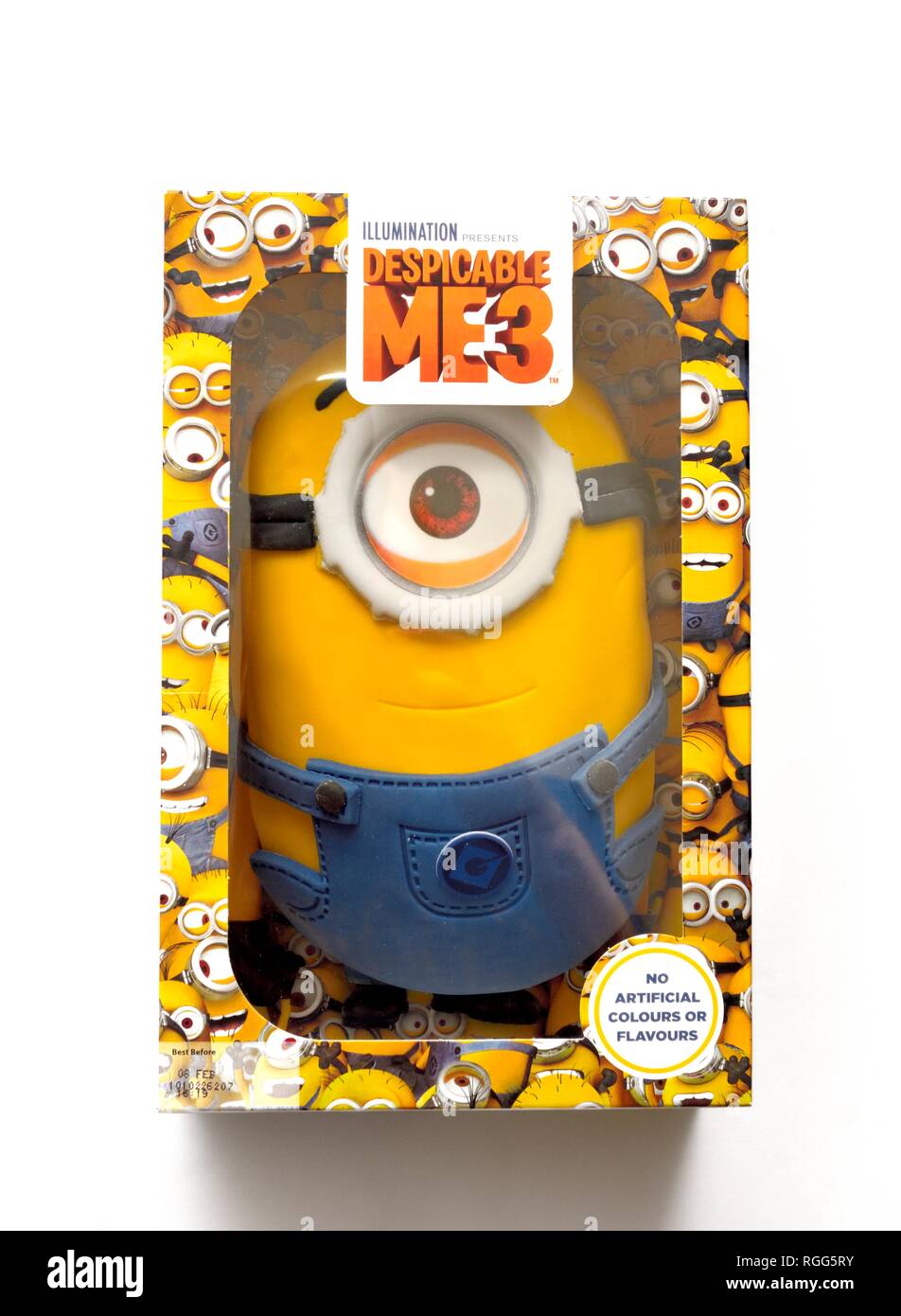 Spregevole me 3 torta di compleanno box Foto Stock