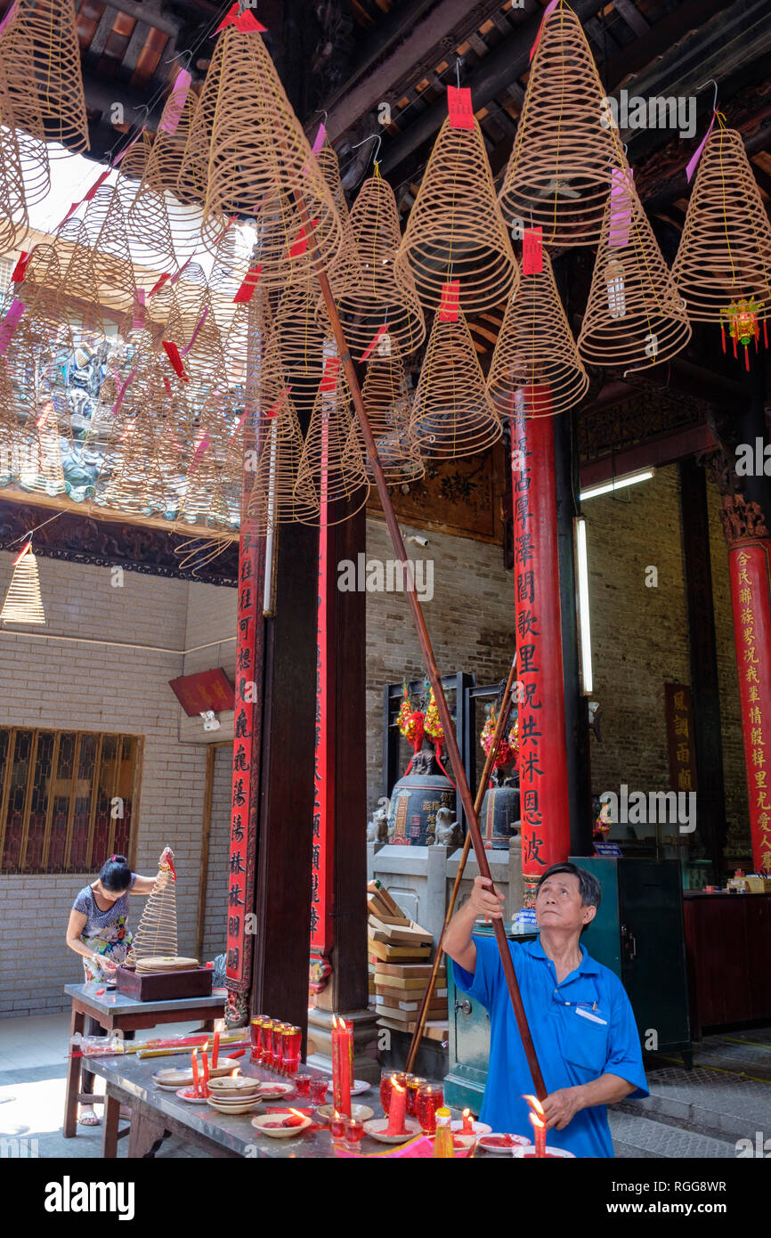 Chua Ba Tempio Thien Hau aka Ba Thien Hau Pagoda in Ho Chi Minh City, Vietnam, sud-est asiatico Foto Stock