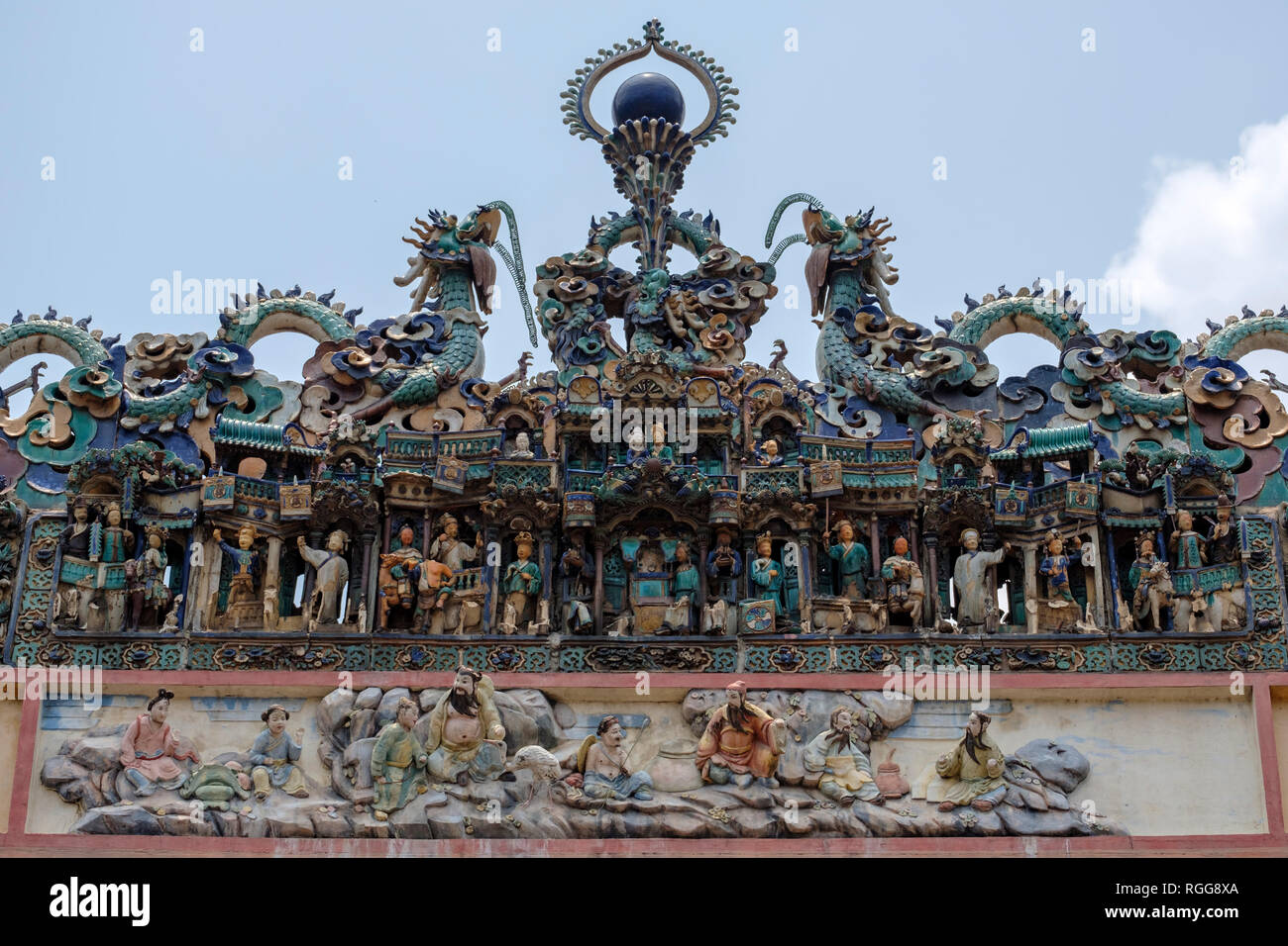 Chua Ba Tempio Thien Hau aka Ba Thien Hau Pagoda in Ho Chi Minh City, Vietnam, sud-est asiatico Foto Stock