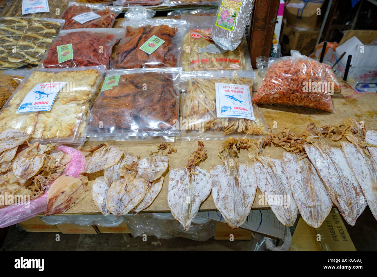 Central Food Mercato di Hoi An, Vietnam Foto Stock