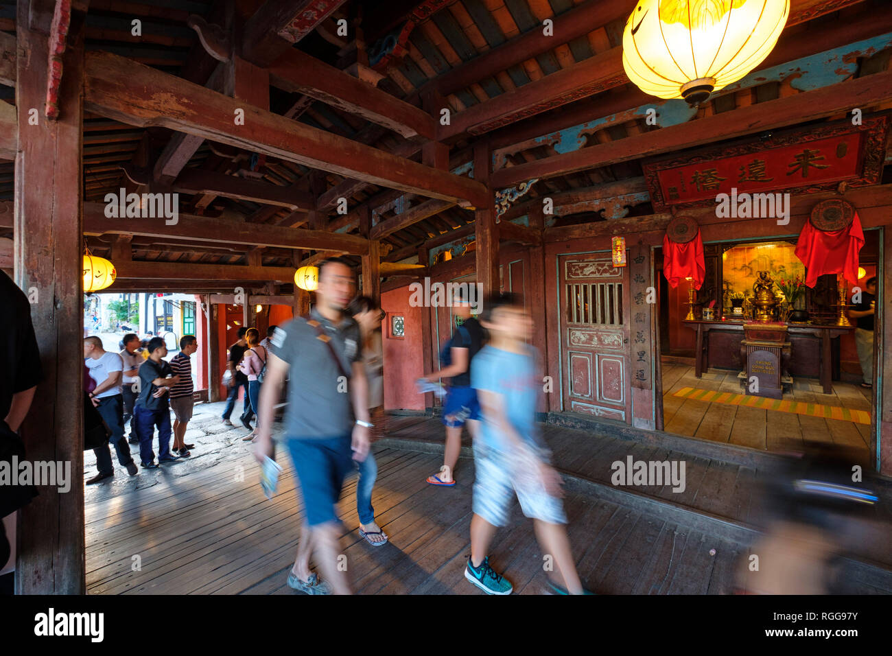 Ponte coperto giapponese aka Cau Chua Pagoda di Hoi An, Vietnam Foto Stock