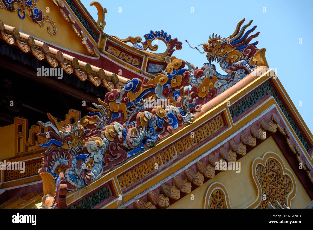 L'Imperatore Tu Duc tomba complesso in tinta, Vietnam, Asia Foto Stock