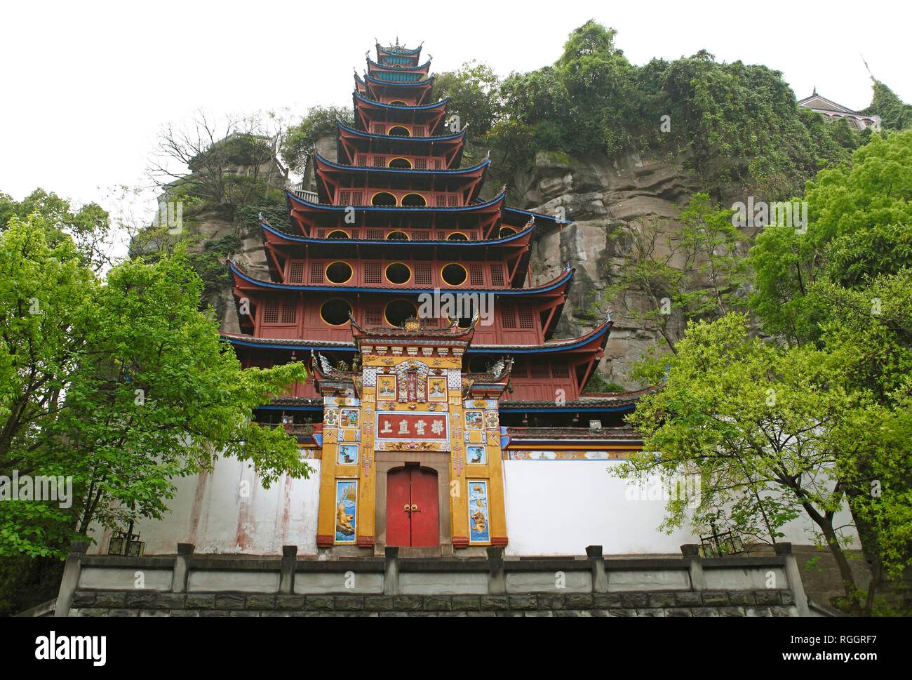 Shibaozhai Pagoda, Provincia di Chongqing Cina Foto Stock