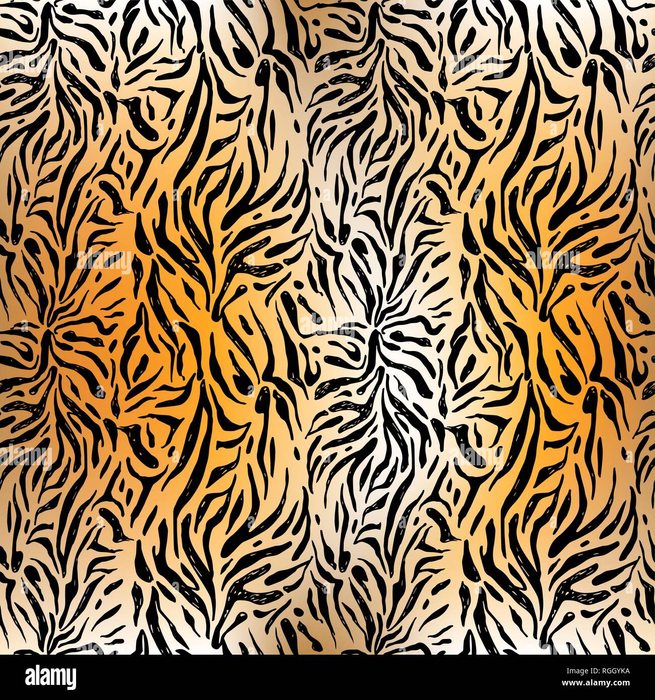 Striped moda pelle animale. Textured seamless pattern. La natura dello sfondo. Illustrazione Vettoriale
