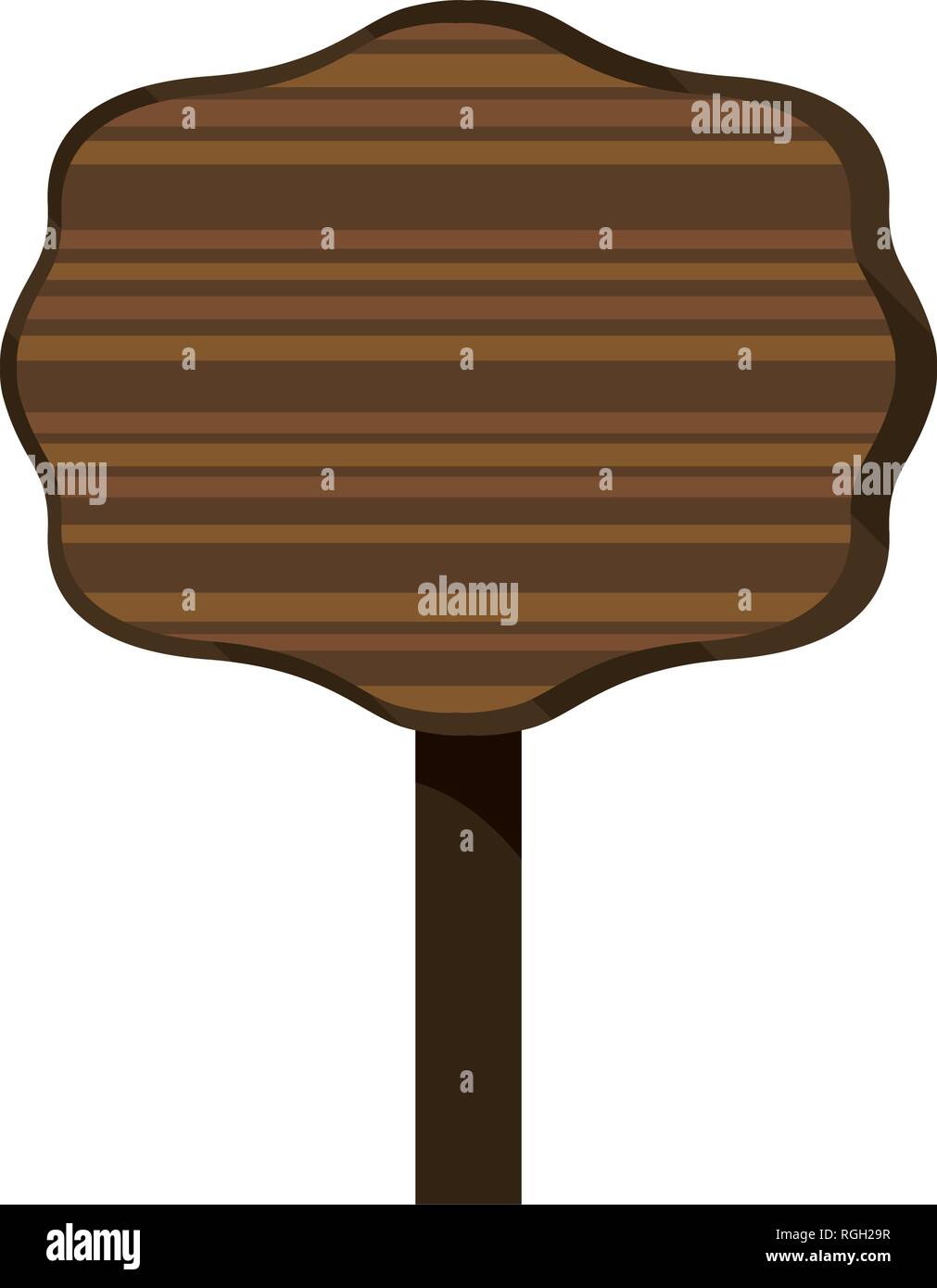 Cartello in legno telaio Illustrazione Vettoriale