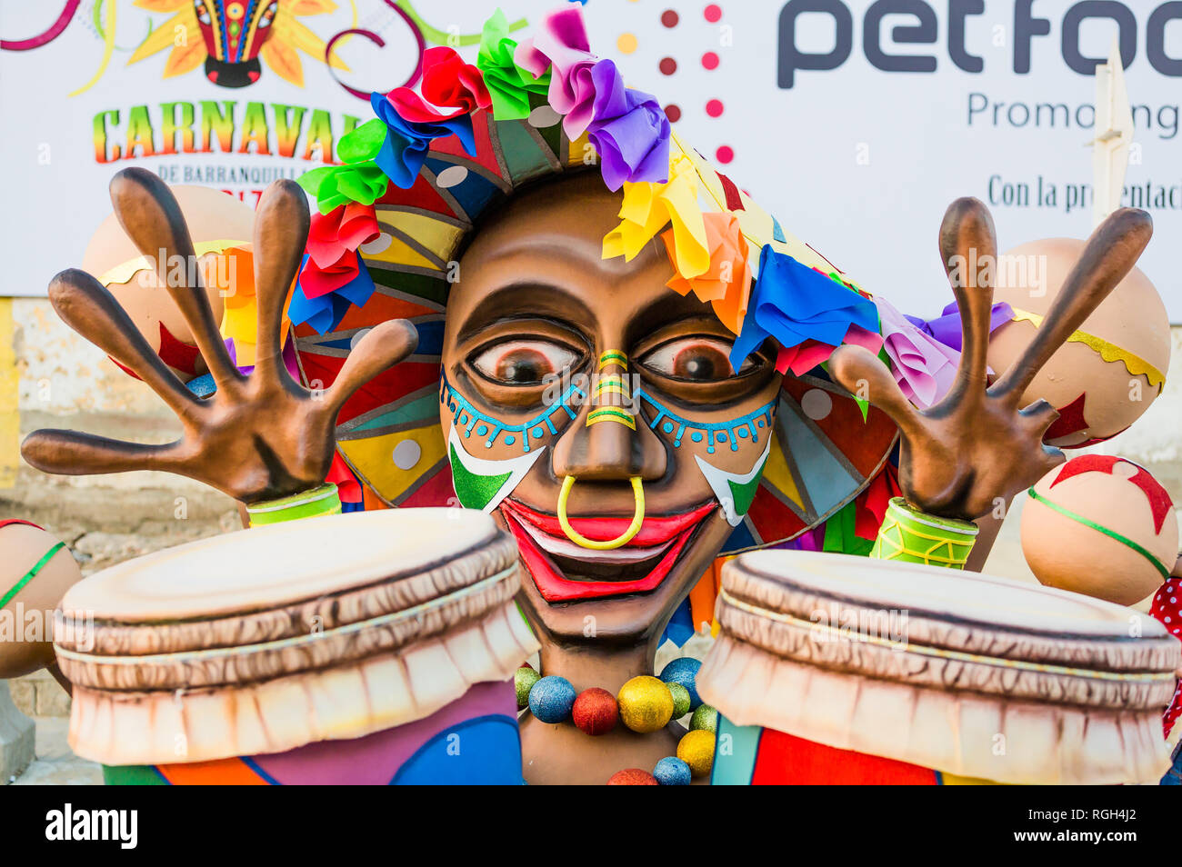 Barranquilla Colombia - Febbraio 25, 2017 : SFILATA DELLA FESTA DI CARNEVALE di Barranquilla Atlantico Colombia Foto Stock