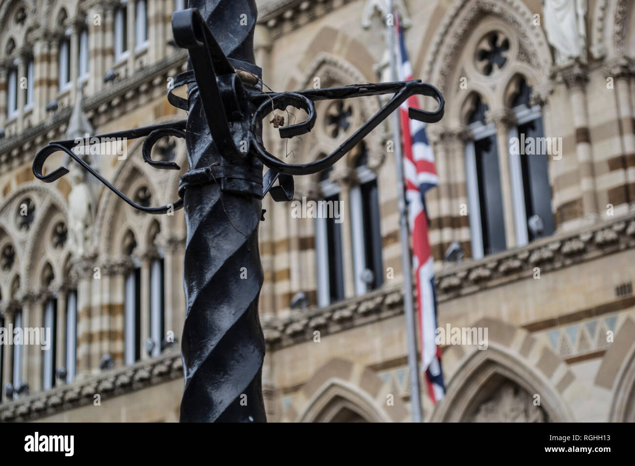 Northampton Guildhall è di proprietà di Northampton borough consiglio e che una volta era un tribunale e aveva celle di prigione nel seminterrato Foto Stock