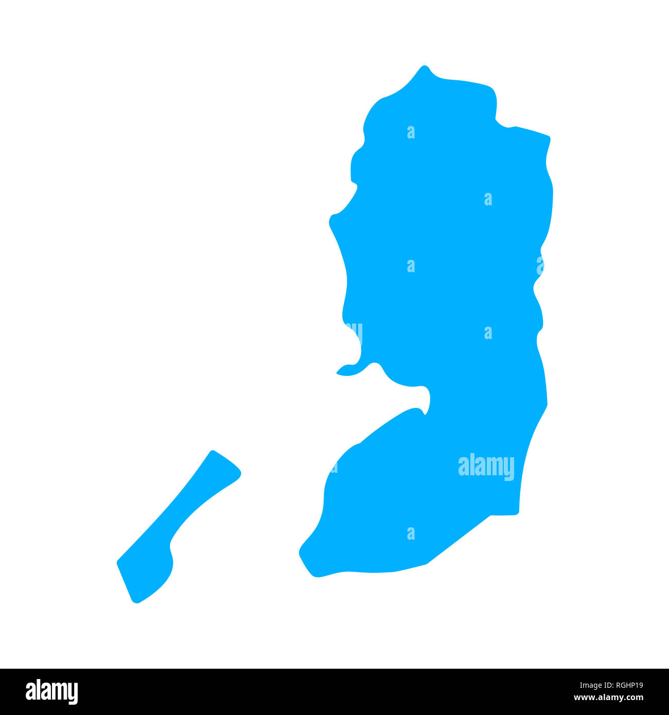 Mappa della Palestina - contorno. Silhouette di Palestina mappa immagine Foto Stock