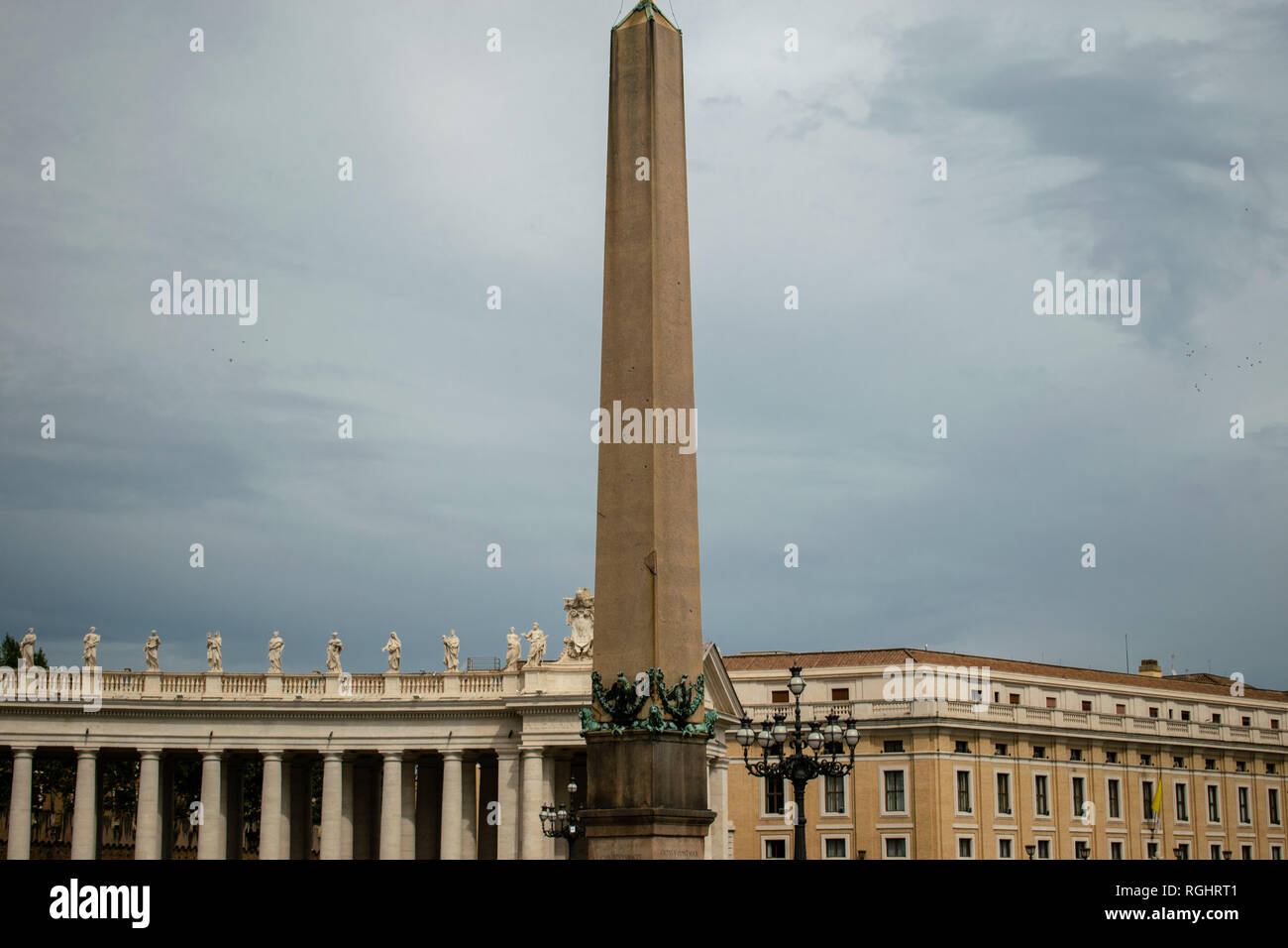 Obelisco Vaticano in Piazza San Pietro, Italia Foto Stock