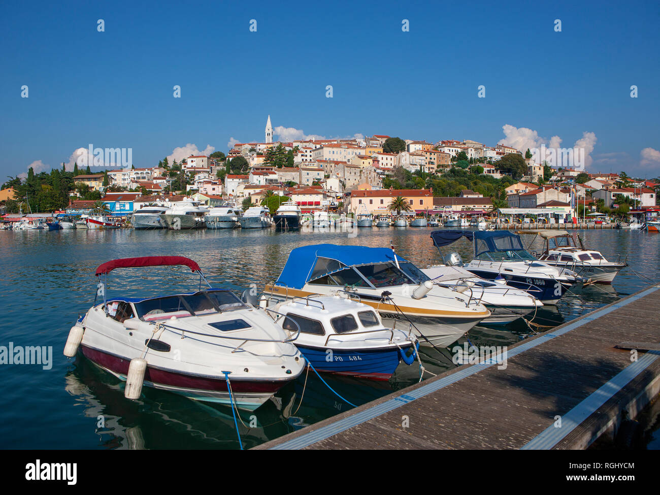 Croazia, Istria, Orsera, Porto Foto Stock