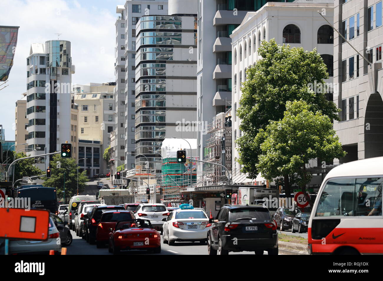 Queen Street, Auckland, Nuova Zelanda Foto Stock