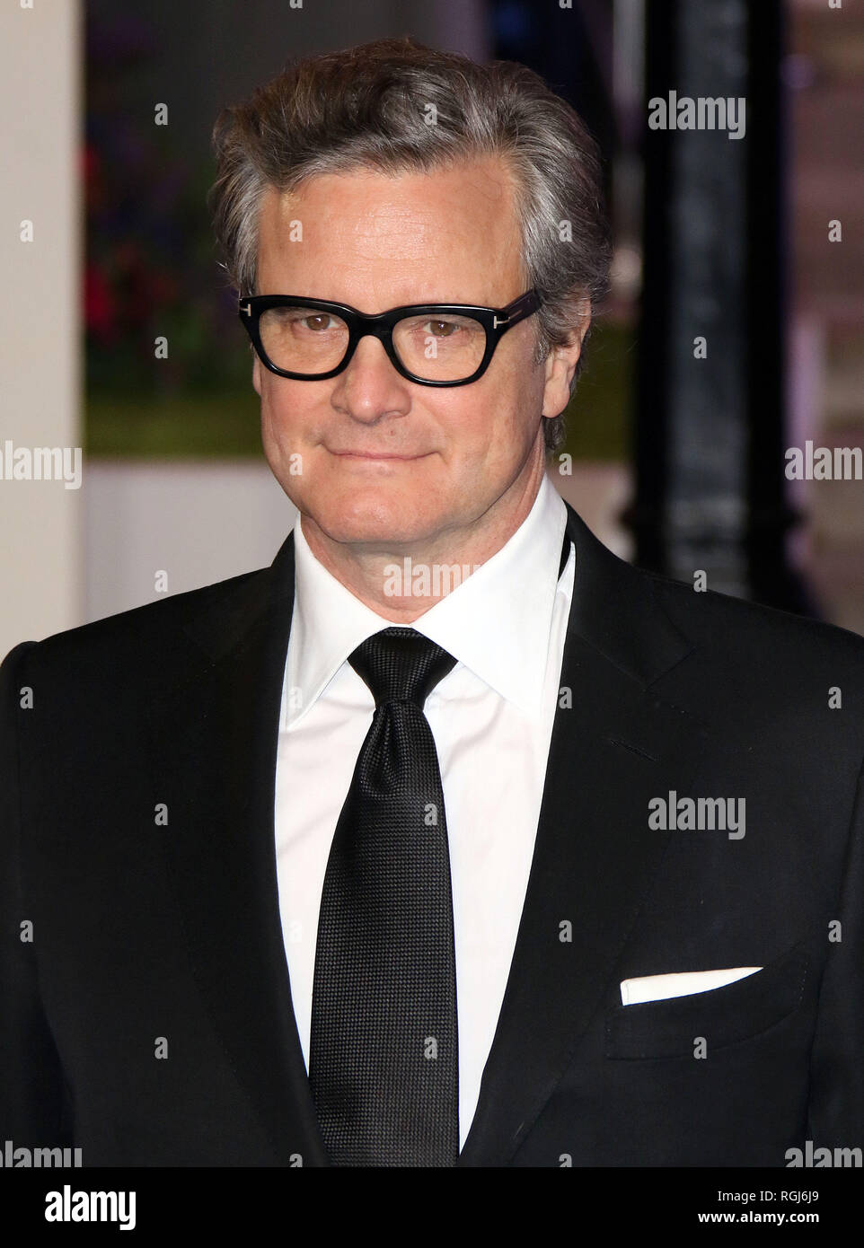 Dic 12, 2018 - Colin Firth frequentando Mary Poppins ritorna Premiere europeo, Royal Albert Hall di Londra, Regno Unito Foto Stock